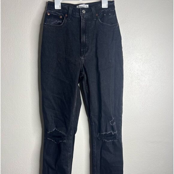 Abercrombie & fitch the ankle straight ultra high rise jeans women’s size 25 - Picture 1 of 9